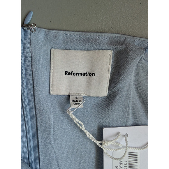 NWD Reformation Araminta Faux Pearl Maxi Dress Gown Size 6 mineral #4A501 - Picture 7 of 15